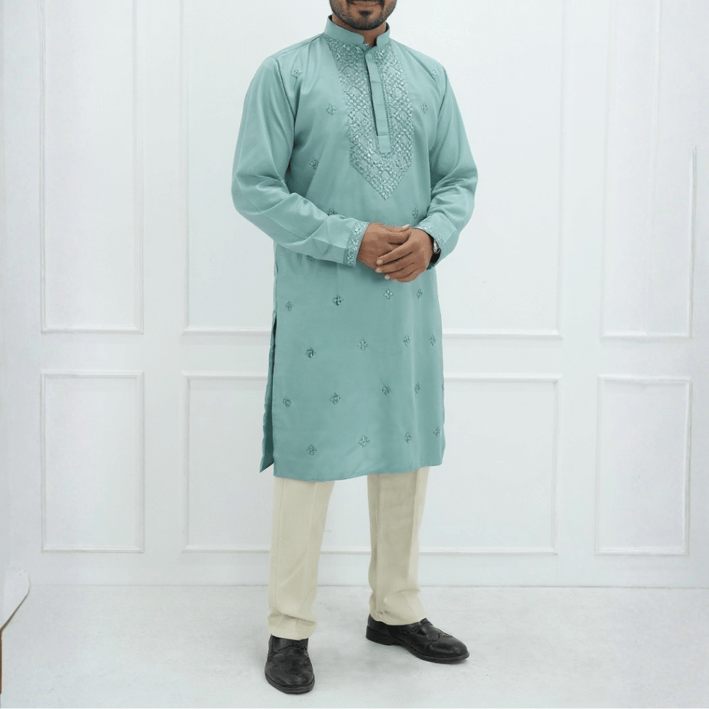 Bombay Chicken Cotton Kurta Panjabi for Men - INDC011 - ND LIFESTYLE