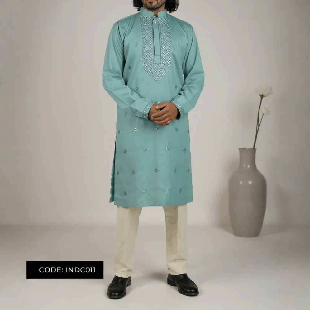 Bombay Chicken Cotton Kurta Panjabi for Men - INDC011 - ND LIFESTYLE