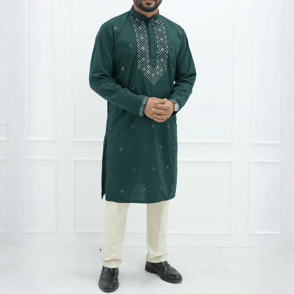 Bombay Chicken Cotton Kurta Panjabi for Men - INDC012 - ND LIFESTYLE