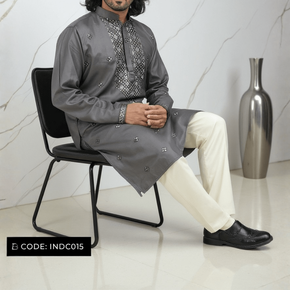 Bombay Chicken Cotton Kurta Panjabi for Men - INDC015 - ND LIFESTYLE