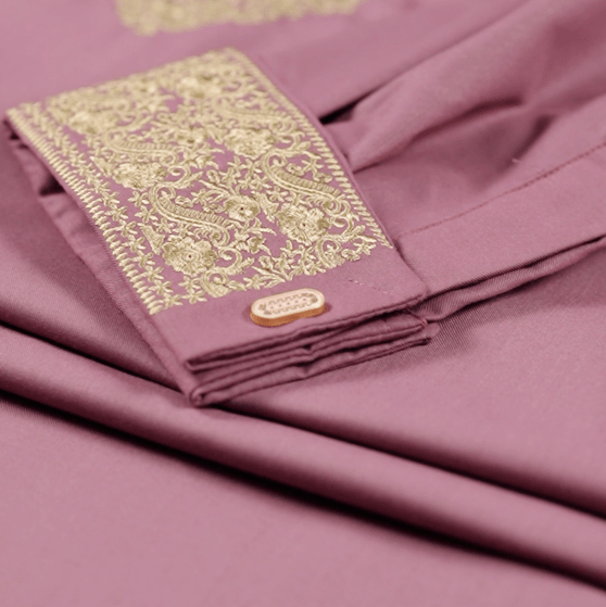 ✨ Elegant Maroon Fancy Cotton Panjabi – Premium Embroidery 👑 - MS027 - ND LIFESTYLE