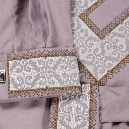 ✨ Elegant Maroon Fancy Cotton Panjabi – Premium Embroidery 👑 - MS028 - ND LIFESTYLE