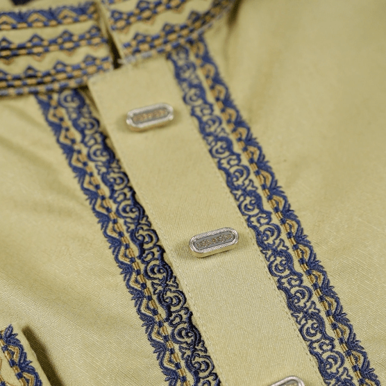 ✨ Elegant Maroon Fancy Cotton Panjabi – Premium Embroidery 👑 - MS029 - ND LIFESTYLE