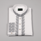 ✨ Elegant White Fancy Cotton Panjabi – Premium Embroidery 👑 - MS021 - ND LIFESTYLE