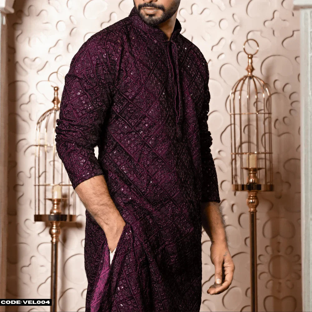 MOST DEMANDING VELVET KURTA PANJABI - VEL004 - ND LIFESTYLE