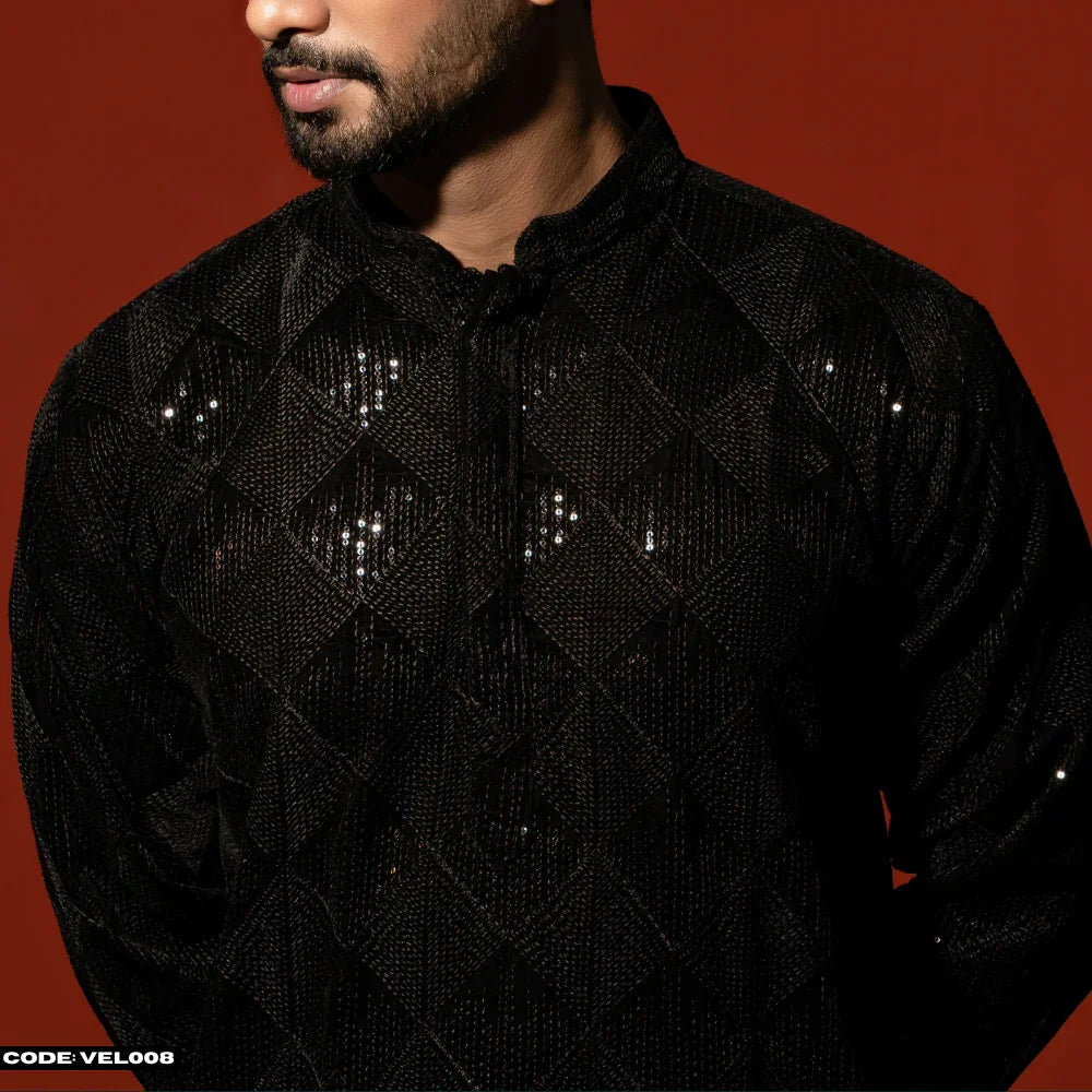 MOST DEMANDING VELVET KURTA PANJABI - VEL008 - ND LIFESTYLE