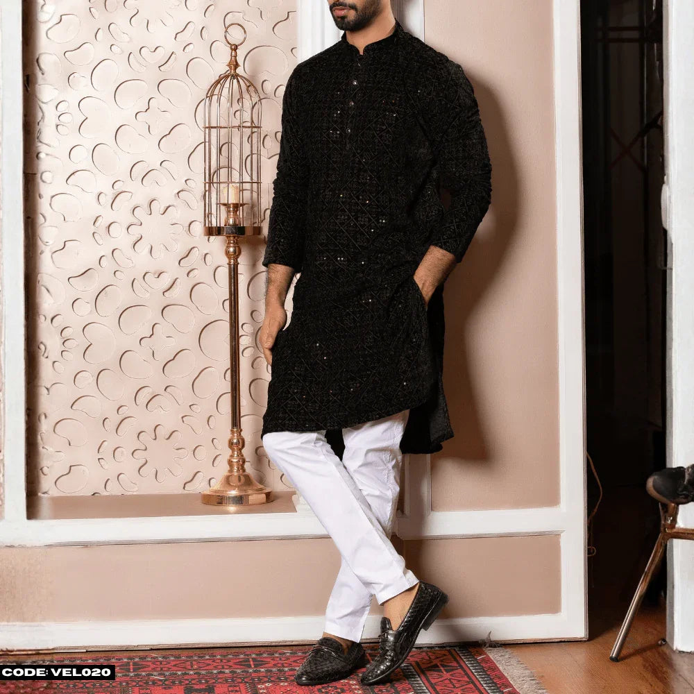 MOST DEMANDING VELVET KURTA PANJABI - VEL020 - ND LIFESTYLE