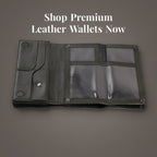 MOTO Original Leather Long Wallet – Green/Olive | Three - in - One Premium Unisex Wallet - ND LIFESTYLE