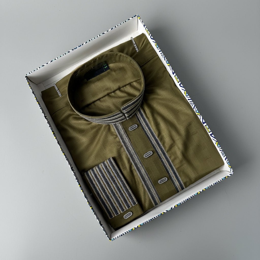 Obsidian Gold Bamboo Cotton Premium Panjabi - ND LIFESTYLE