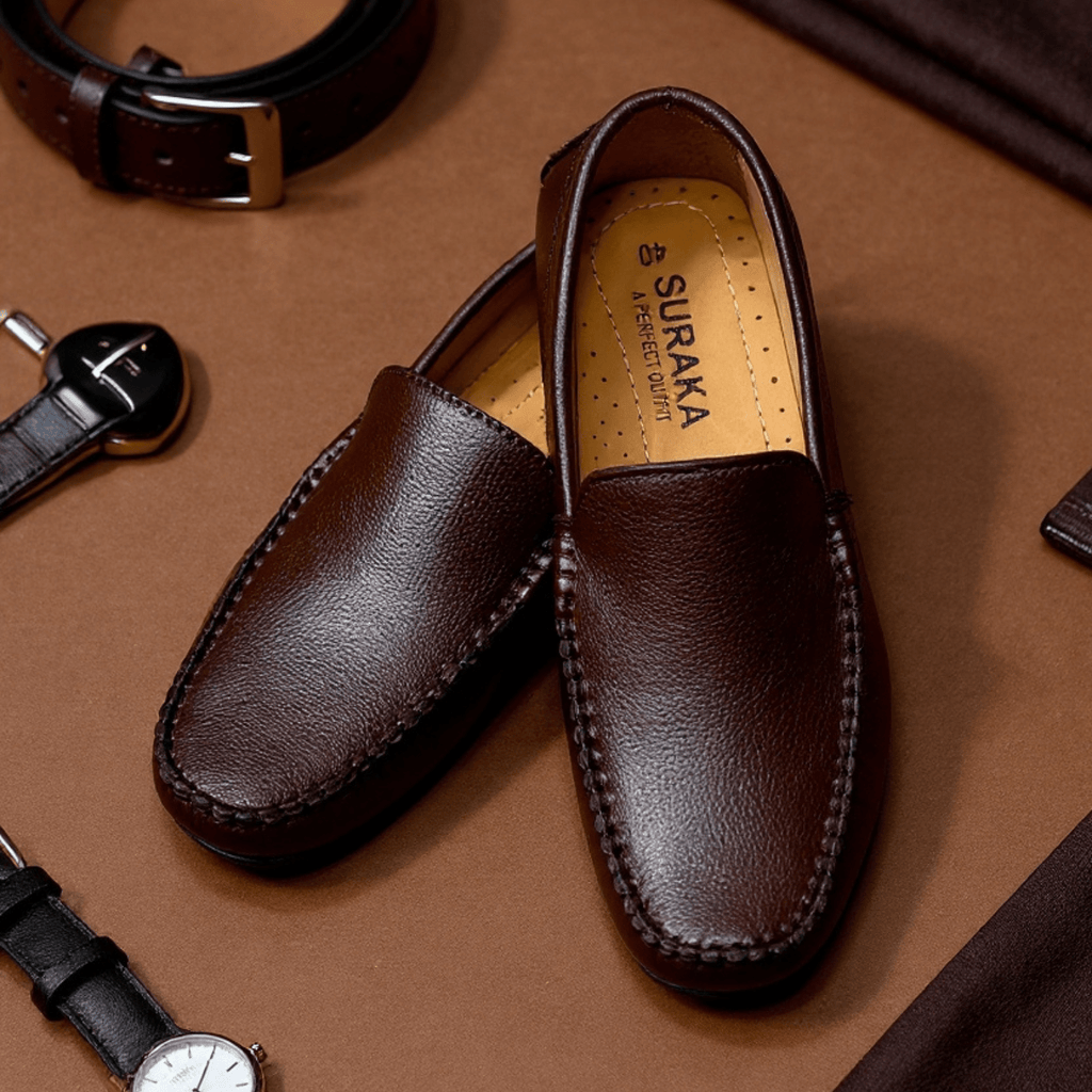 ORIGINAL LEATHER LOAFER KUCHI CHOCOLATE - ND LIFESTYLE