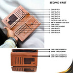 Original Leather Party Long Wallet – Chocolate | Premium Long Wallet - ND LIFESTYLE