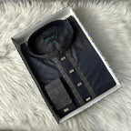 Premium Bamboo Cotton Panjabi – Midnight Spark - ND LIFESTYLE