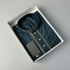 Premium Bamboo Cotton Panjabi – Teal Majesty - ND LIFESTYLE