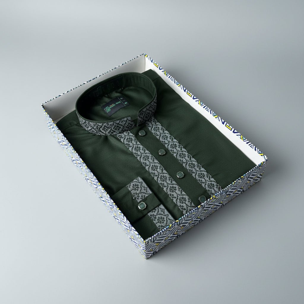 Premium Grace Cotton Panjabi – Emerald Noble - ND LIFESTYLE