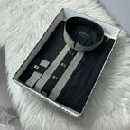 Premium Tensel Cotton Panjabi – Midnight Onyx - ND LIFESTYLE