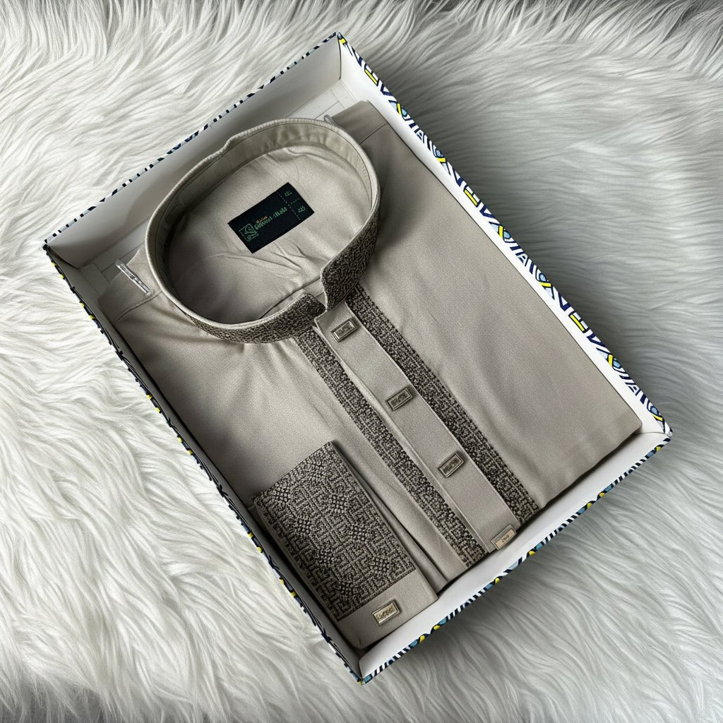 Premium Tensel Cotton Panjabi – Royal Beige - ND LIFESTYLE
