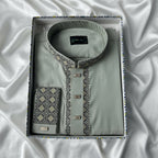 Premium Tensel Cotton Panjabi – Sage Elegance - ND LIFESTYLE